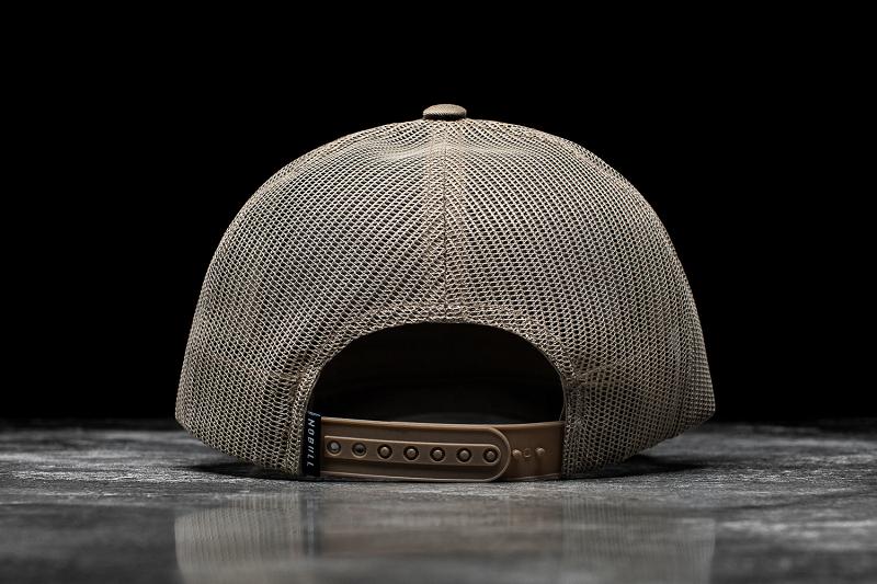 Men's Nobull Curved-Brim Trucker Hats Khaki | SG Y2591X